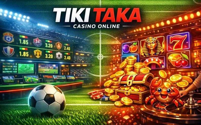 Tiki Taka Casino login page banner